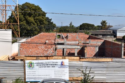 Construção da nova sede da Câmara Municipal de Sabáudia