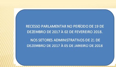 RECESSO LEGISLATIVO